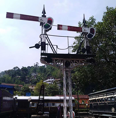 Railway signal lens, sector signal glass